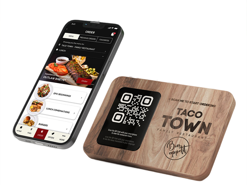 qr code contactless menu