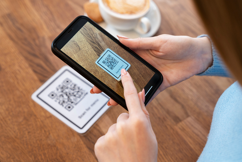 scanning-qr-code while using QMenu app